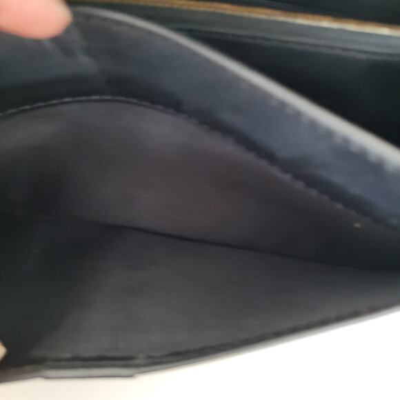 Givenchy Envelope Card Bill Holder Black Wallet Leather Vintage Clasp Large - Picture 6 of 15